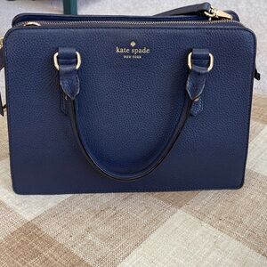 kate spade Navy Blue Leather Handbag with crossbody strap